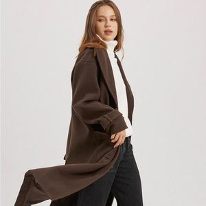 Commense Breeze Whispers Long Brown Coat